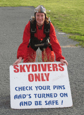 before skydiving